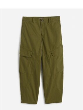 Madewell Olive Green Barrel-Leg Utility Pants Dyed Twill NU693 Brand New 4